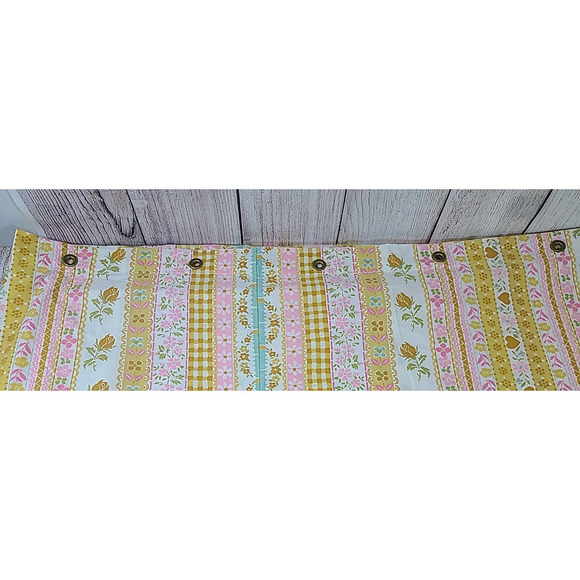 Vintage Gloria Vanderbilt Bloom Craft Curtain Panel Fabric Shower Curtain Floral - Picture 3 of 8